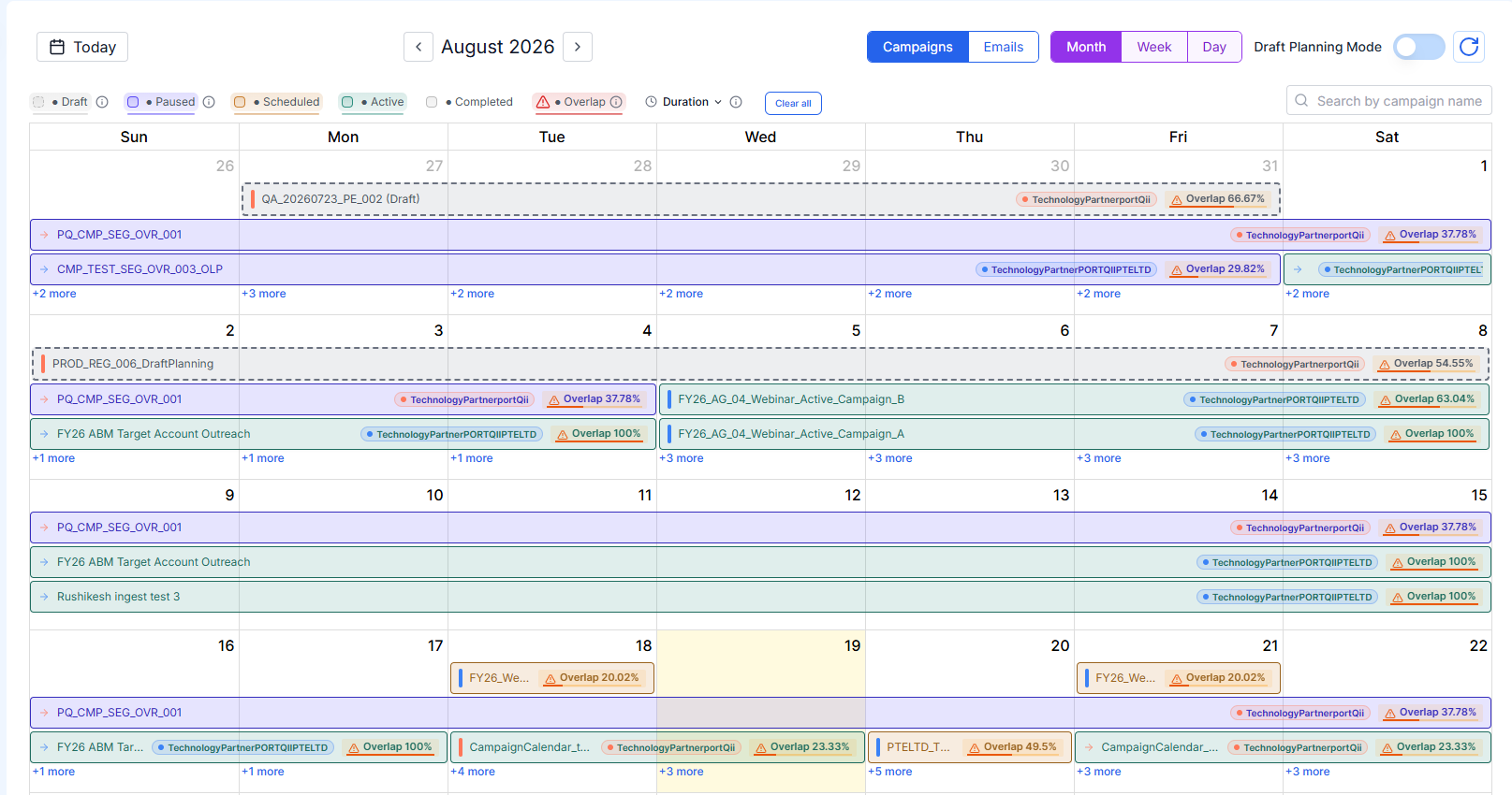 One Shared Timeline With Color Code